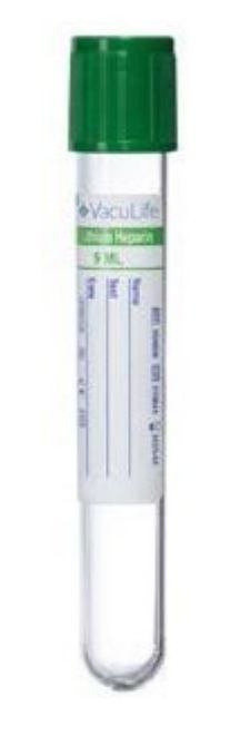 ВакуЛайф Одноразові вакуумні пробірки для забору крові, Літій-гепарин, 16×100 мм (mm), 9 мл (ml)